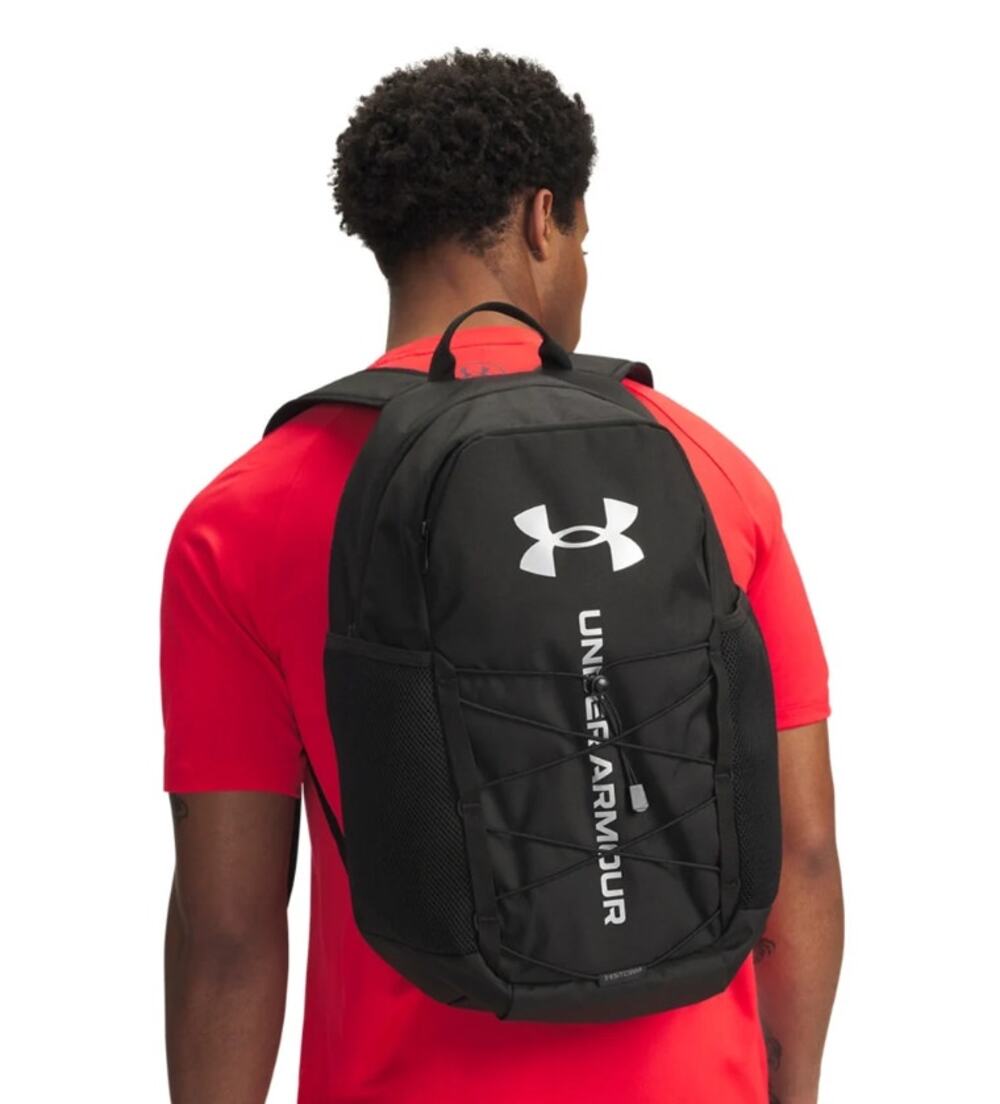 UNDER ARMOUR Hustle Sport 6.0 Backpack Black Metallic Silver Water ResistantNWOT